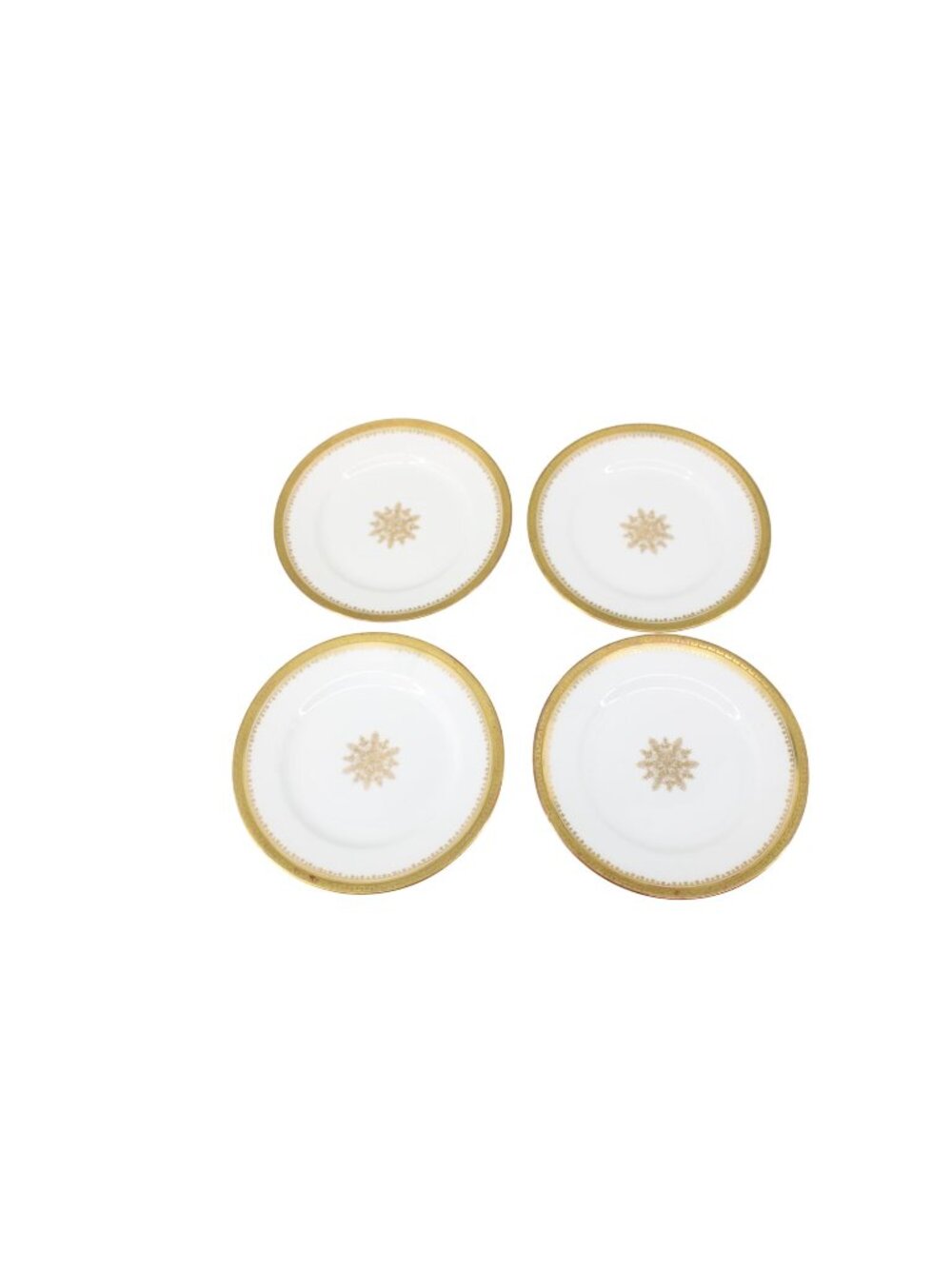4 Limoges Gold rim Greek Key Cowell Hubbard Ahrenfeldt Bread Plate 94865